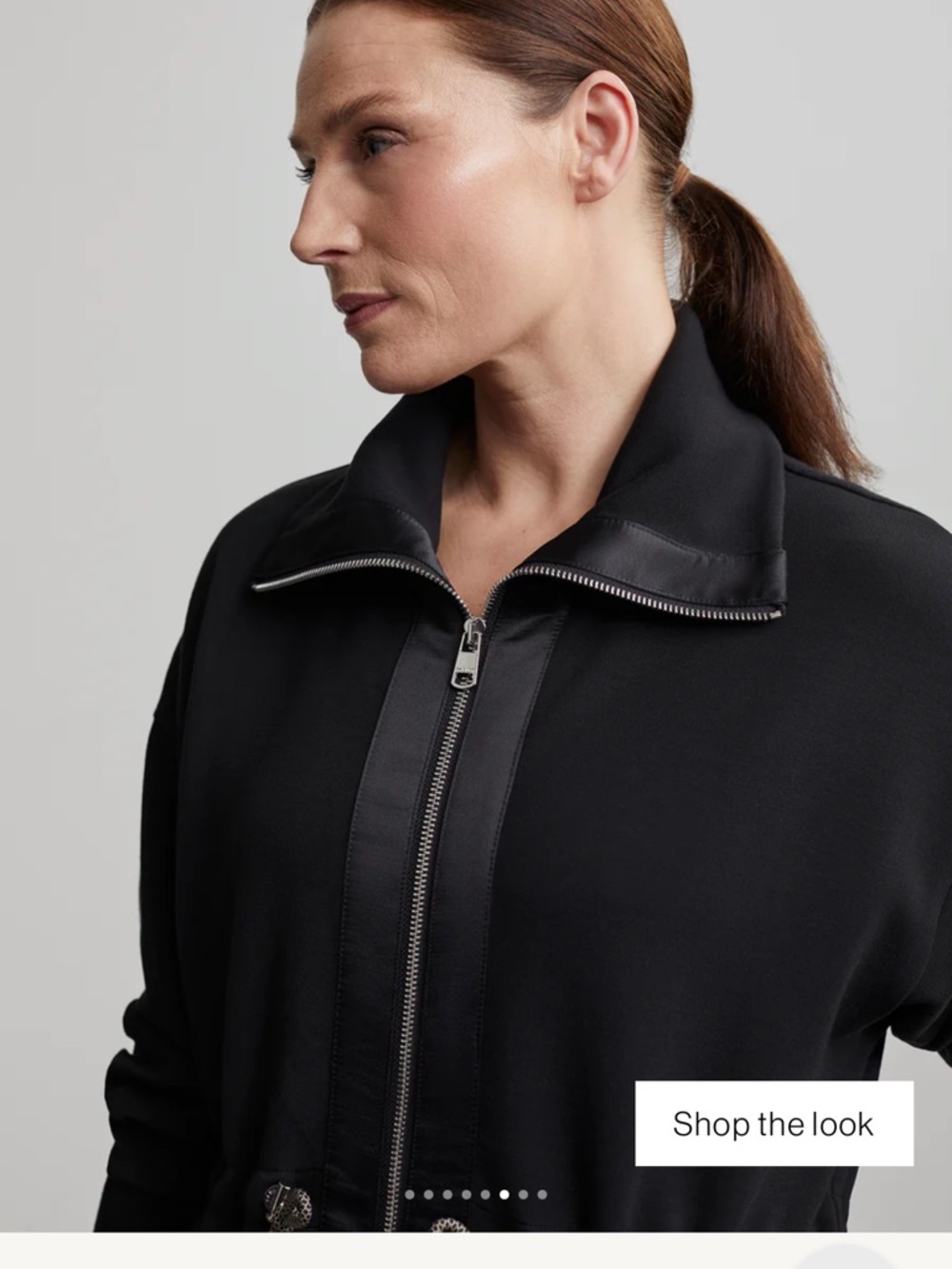 Varley Off-White Zip-Front Drawstring Jacket - Picture 5 of 7